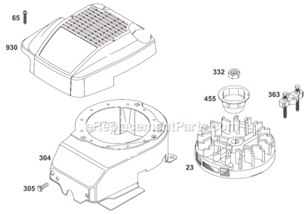 Page G Diagram and Parts List for 12D800  Briggs and Stratton Engine